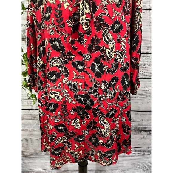 Masai Copenhagen Dress Small Medium Red Blue Floral Lagenlook Wedding Church - Picture 6 of 13